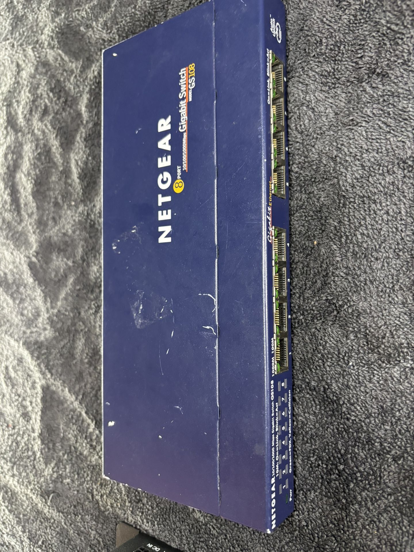 NETGEAR GS108 8-Port Gigabit Ethernet Switch