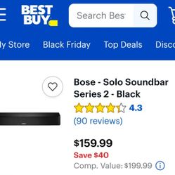 Bose
Bose - Solo Soundbar Series 2 - Black