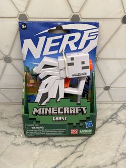 Nerf MicroShots Minecraft Ghast Mini Kids Toy Blaster with 2 Darts. New/unopened. Gift-giving condition. 
