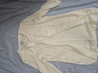 Sag Harbor Cream Open-Front Cardigan