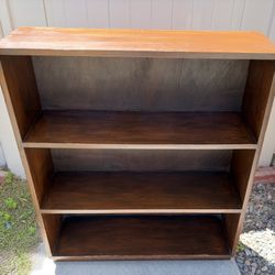 Bookcase 3 fixed shelves made from real wood