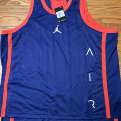Nike Air Jordan Anti-Gravity Equipment Jersey CT4765-455 Blue Orange Mens 3XL