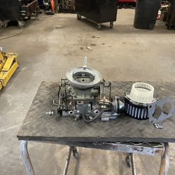 Two barrel carburetor with the air cleaner