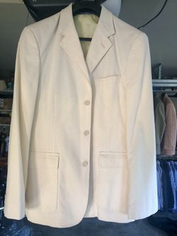 J. Crew, lightweight cord, blazer, ivory, 40R