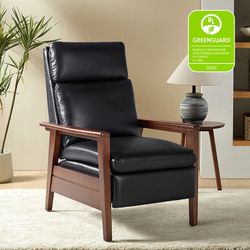 Rainer Timeless Elegance Faux Leather Solid Wood Recliner