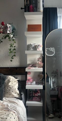 White wall shelf