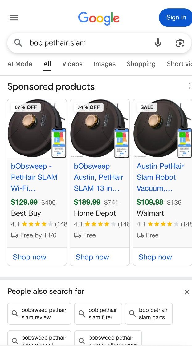 BobSweep Automatic Vacuum And Floor Washer