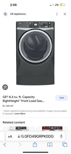 GE Gas dryer  