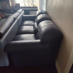 Leather Couch In Good Condition For Sale $ 100. No Pet's 