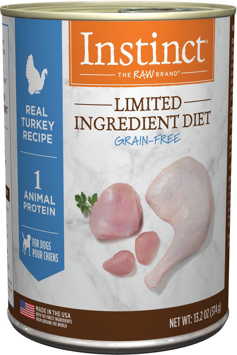 Instinct Limited Ingredient Diet Grain-Free Pate Real Turkey Recipe Wet Dog Food 6 Cans