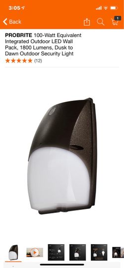 PROBRITE LED Outdoor Wall Pack Security Light