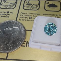 Fancy Vivid  1 Carat Blue  Lab Grown Diamond 
