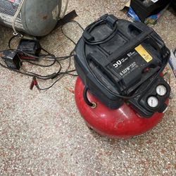 Portable compressor working