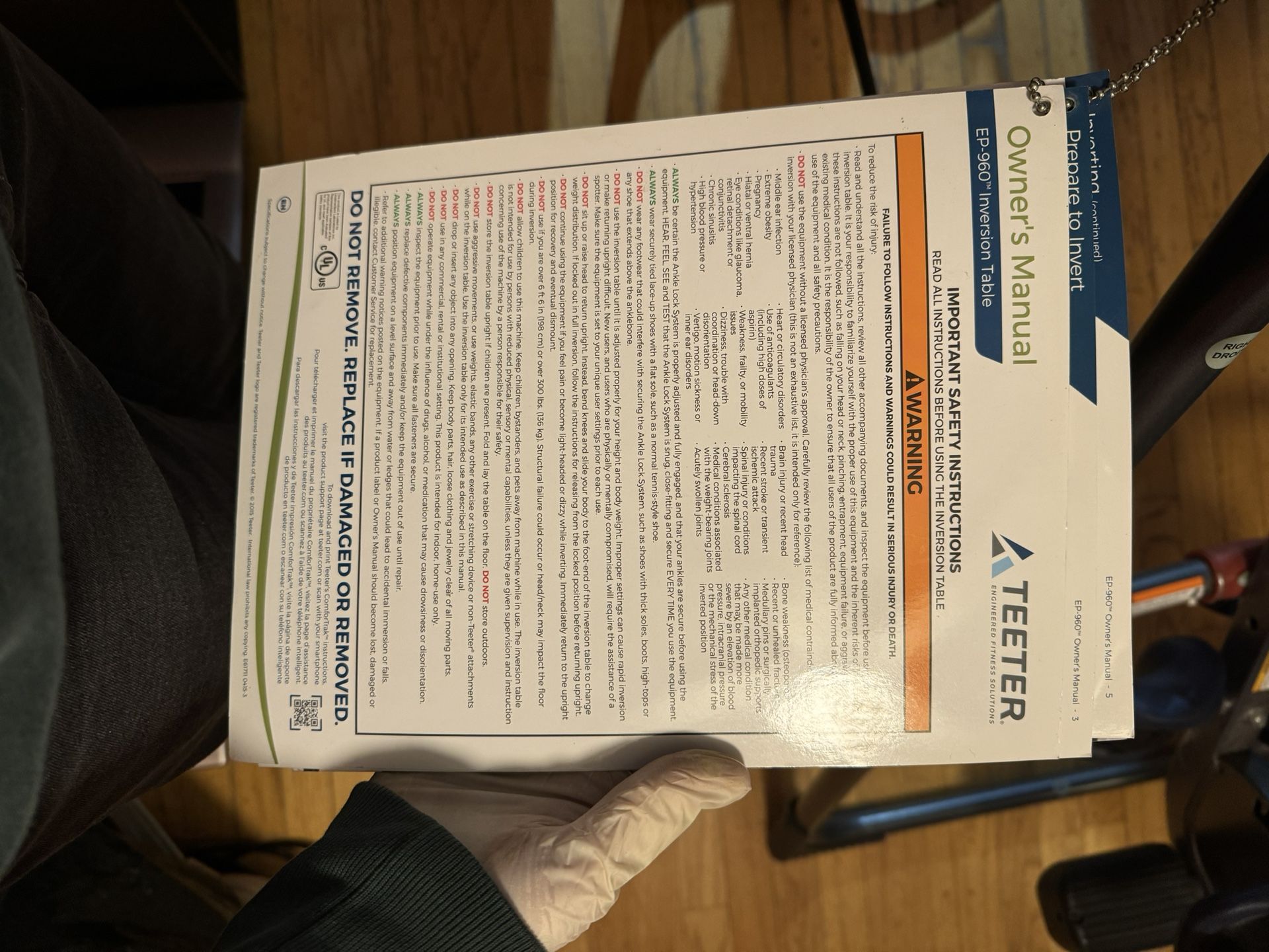 Teeter EP-960 Inversion Table