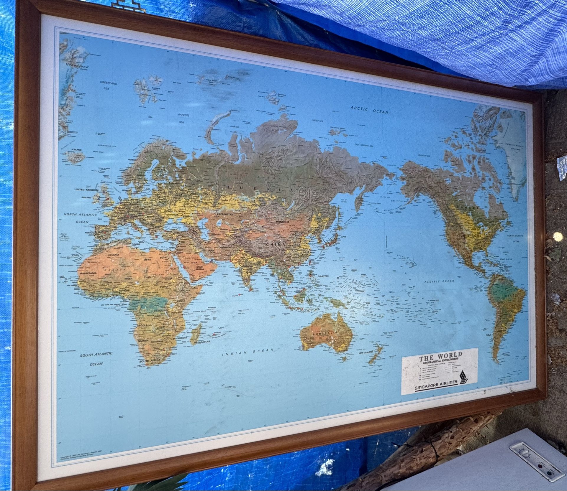 FREE FREE Framed World Map