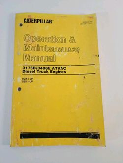 Caterpillar SEBU6(contact info removed)B 3406E ATAAC Operation Maintenance Manual 1994