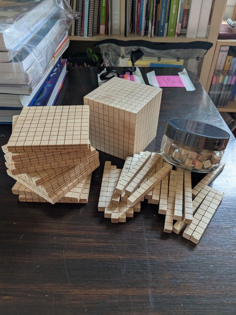 Base Ten Wooden Math Blocks