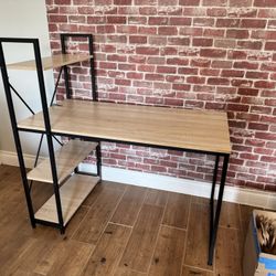 Desk With Built In Shelves
