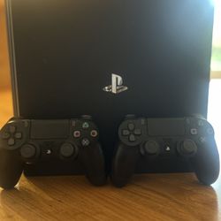 SONY PS4 PRO  1 TB- Plus 2 Controllers And Cables