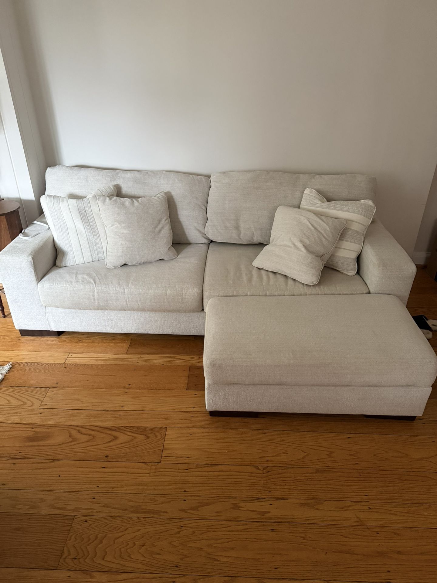Sofa + Ottoman For Sale (Pillows Included)