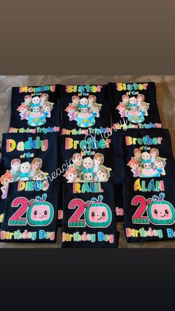 Custom Family Birthday T-shirts. Playeras Personalizadas Para Tus Fiestas 