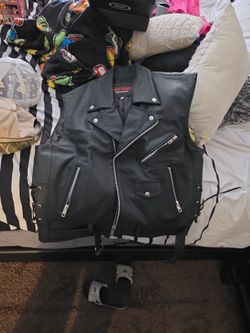 Leather biker new