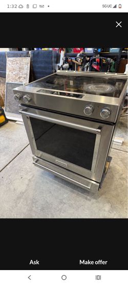 KitchenAid -30” 6.4 Cu. Ft. Self-Cleaning Slide-In Electric Convection Range – Stainless Steel