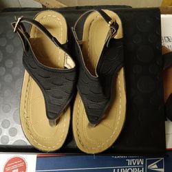 Summer Sandals Elastic Strap In Back