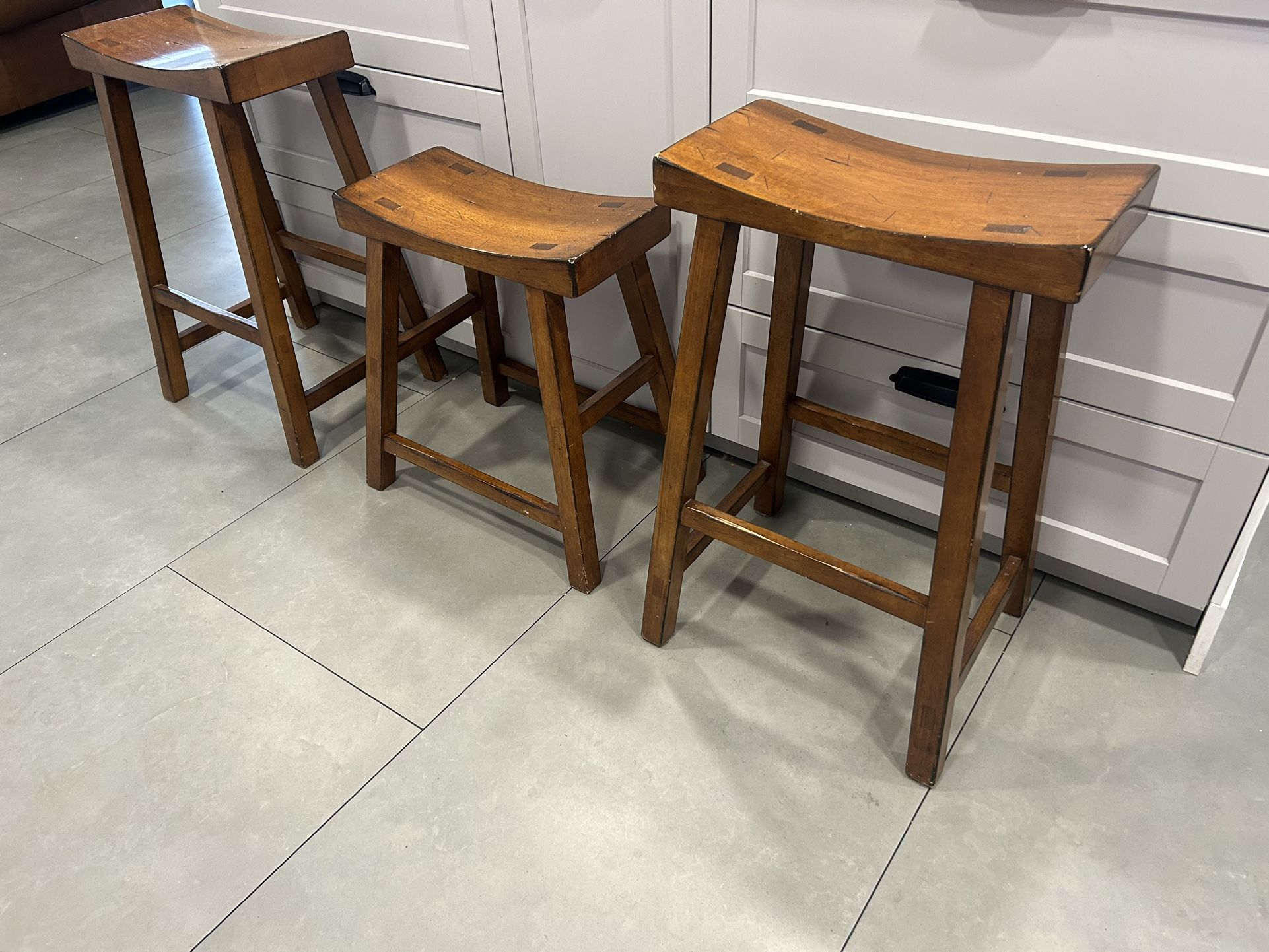 Pottery Barn Tibetan Stools- Set Of 3