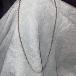 14k Gold And Silver Rope Chain