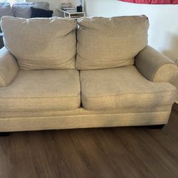 Two Seater Couch, Three Seater Sofa bed (queen Size)  Light Gray Fabric