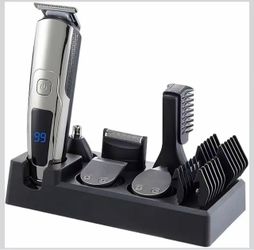 6-in-1 Electric Beard Trimmer Kit, Cordless Hair Clippers for Men Rechargeable, Waterproof Mens Grooming Kit for Beards, Face, Mustache, Body, Ear, No