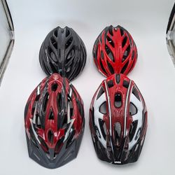 Lot of 4 Adult Cycling Helmets
