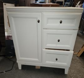 30 In Bath Vanity--NO TOP--White