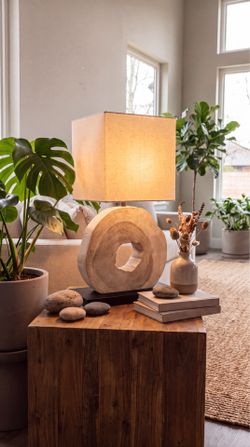 Natural Wood Table Lamp