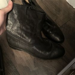 Frye Black Leather Boots Size 5.5