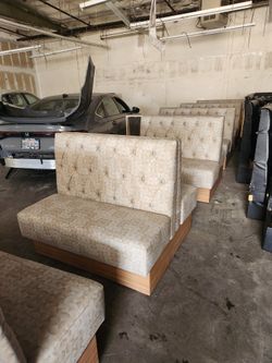I have these booths available, they are 6 of 60 long x 42 high x 24 wide and 4 of 48 long x 42 high x 24 wide, the price would be $4,500 for all the b