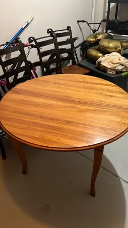 Dining table and chairs