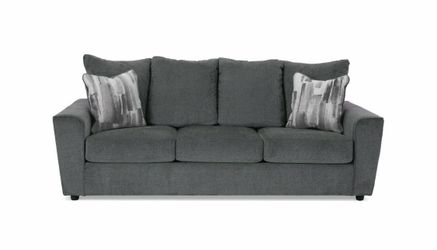 Gray Fabric 3-Seat Sofa