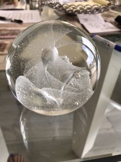 Clear Round Paperweight