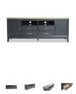 Blake 72'' Graphite & Gray Storage TV Stand