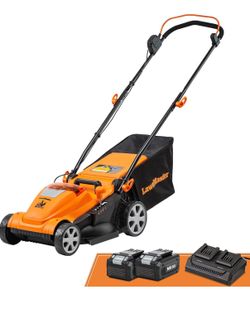 LawnMaster CLMF4815E 48V MAX 15-inch Brushless Cordless Lawn Mower 2X24V MAX 4.0Ah Battery, Dual Charger