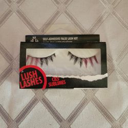 A Pair Of Red And Black Eyelashes 