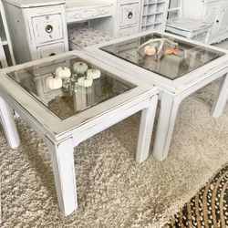 Coffee Table And End / Side Table (glass And Wood)