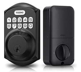TEEHO TE001 Keyless Entry Door Lock with Keypad - Smart Deadbolt Lock for Front Door with 2 Keys - Auto Lock - Easy Installation - Matte Black