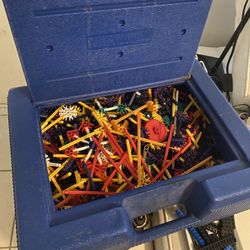 Knex Red Plastic Case & Pieces