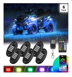 RGB LED Rock Lights Kit, 6 Pods Rock Lights