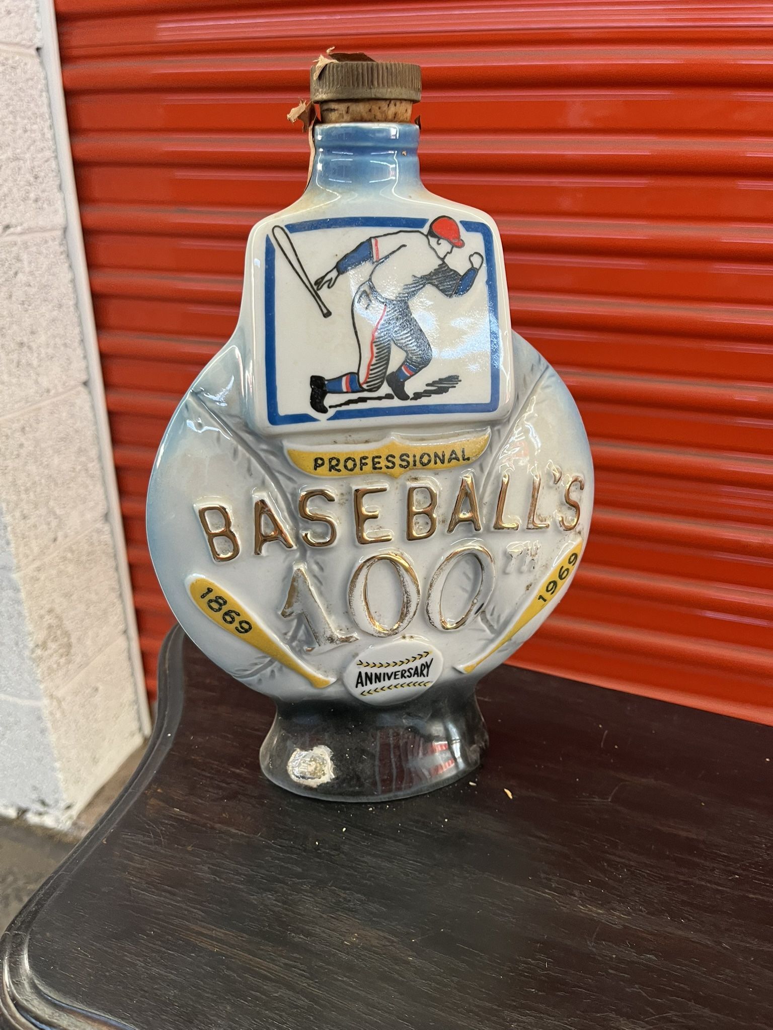 Vintage Jim Beam Baseball 100th Anniversary 1(contact info removed) Whiskey Empty