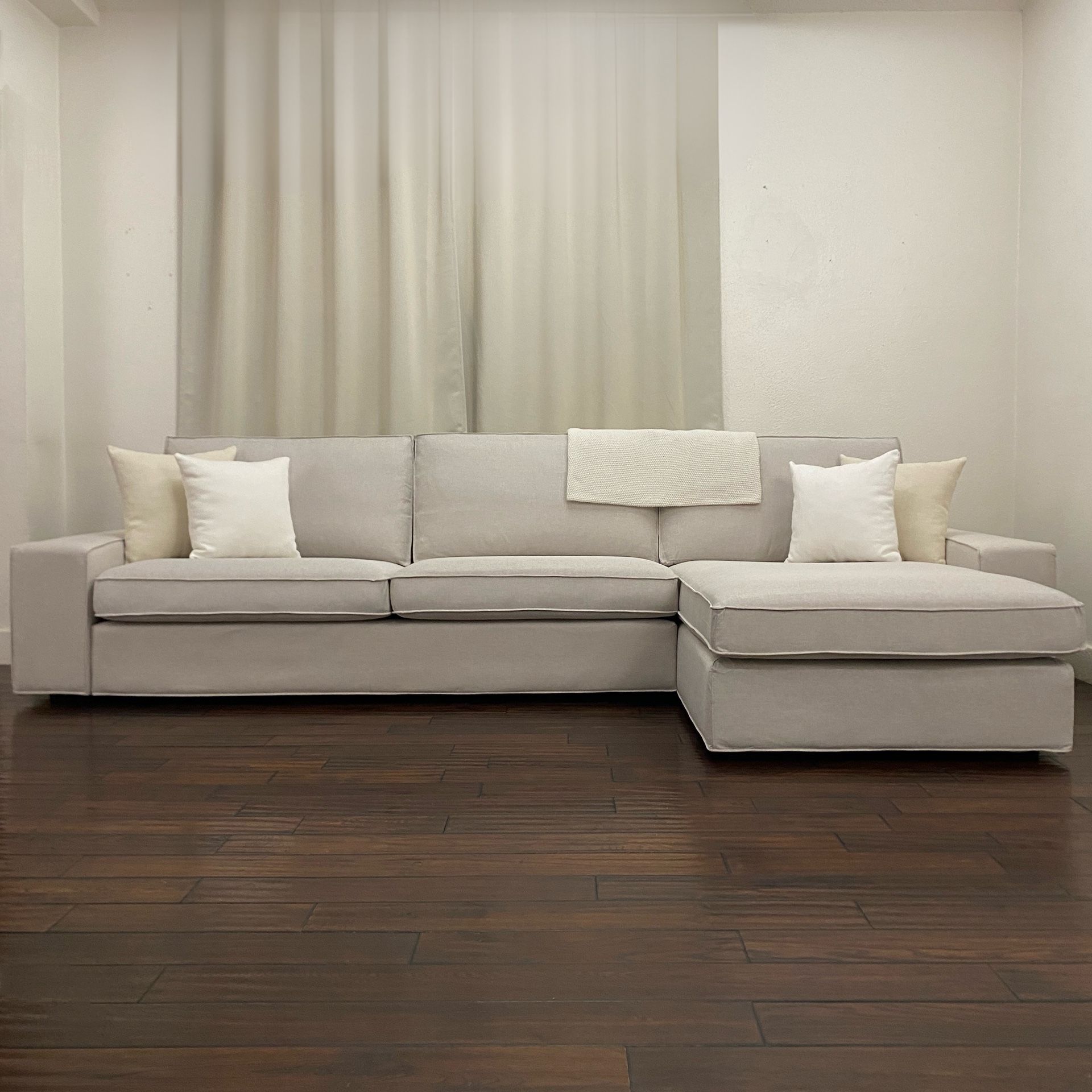 Delivery - Reupholstered Biscuit Beige KIVIK Sectional Sofa