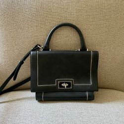Givenchy Leather Shark Crossbody Bag, Black